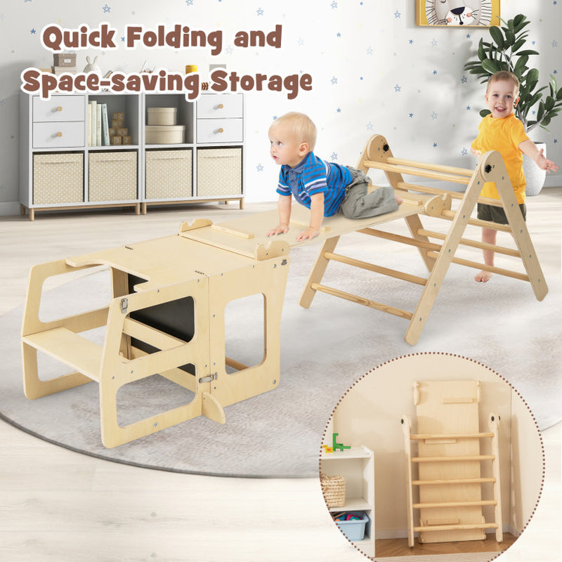 7-In-1 Toddler Climbing Toy Connected Table and Chair Set